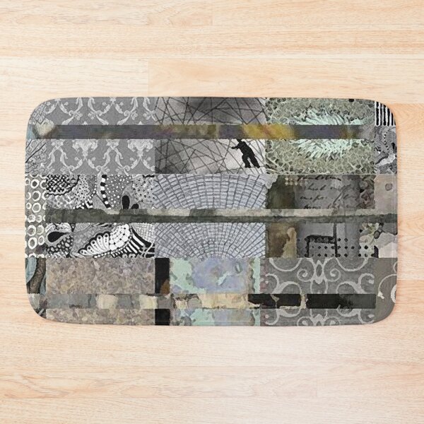 Item preview, Grey Quilt Grid Design Grey Beige Rust Black and White designed and sold by Sheree Burlington.