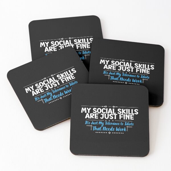 Item preview, Social skills, tolerance to idiots t-shirt designed and sold by THISisIT-eshop.