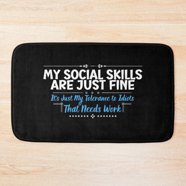 Item preview, Social skills, tolerance to idiots t-shirt designed and sold by THISisIT-eshop.