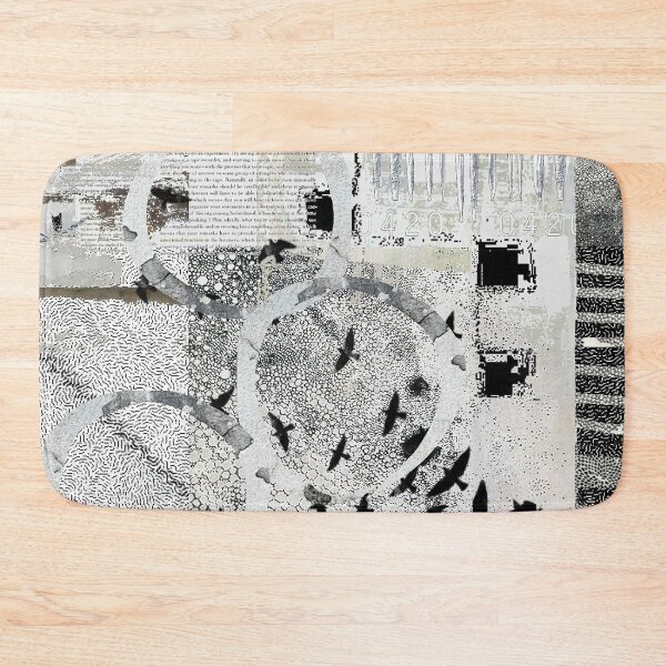 Item preview, Bird Migration Abstract Art Collage in Grey, Black and White designed and sold by Sheree Burlington.
