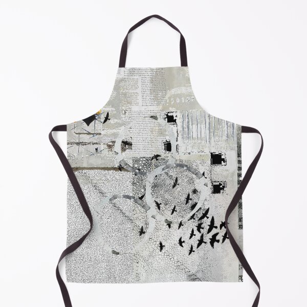Item preview, Bird Migration Abstract Art Collage in Grey, Black and White designed and sold by Sheree Burlington.