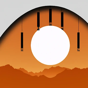 Artwork thumbnail, ORANGE RISING SUN by AmazingBackDrop