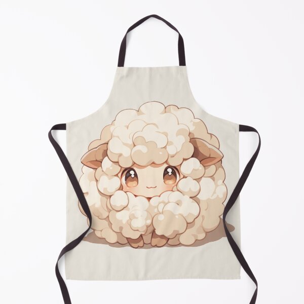 Item preview, Linda oveja esponjosa feliz kawaii designed and sold by CozyKawaiiArt.