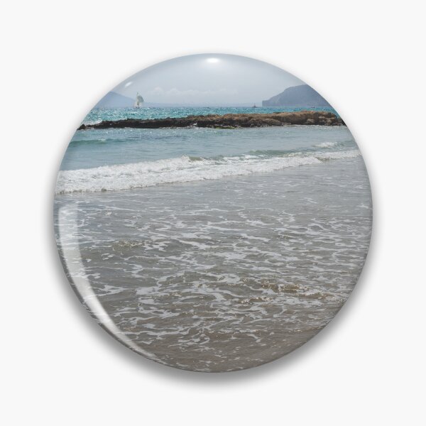 Item preview, Sandy beach, clouds and the Mediterranean Sea designed and sold by Adriana Mueller.