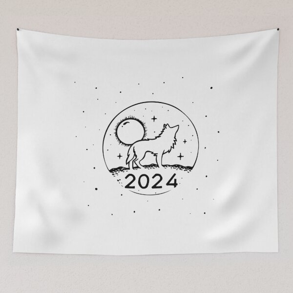 Item preview, Solar Eclipse 2024 - moon eclipse wolf gift  designed and sold by MommyVibeArts.