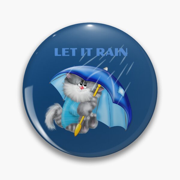 Item preview, Let It Rain (Cat) designed and sold by Tripp Art Studio.