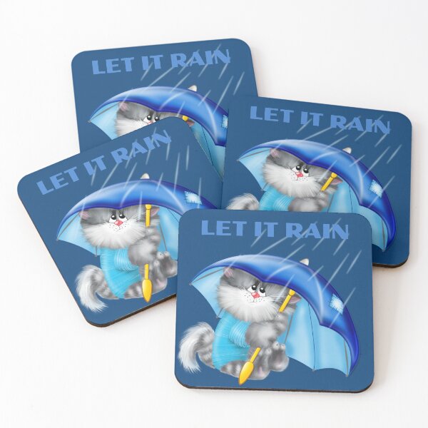 Item preview, Let It Rain (Cat) designed and sold by Tripp Art Studio.