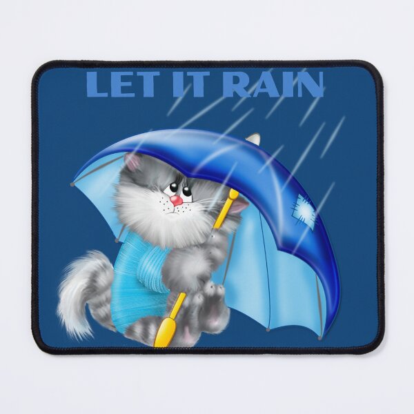 Item preview, Let It Rain (Cat) designed and sold by Tripp Art Studio.