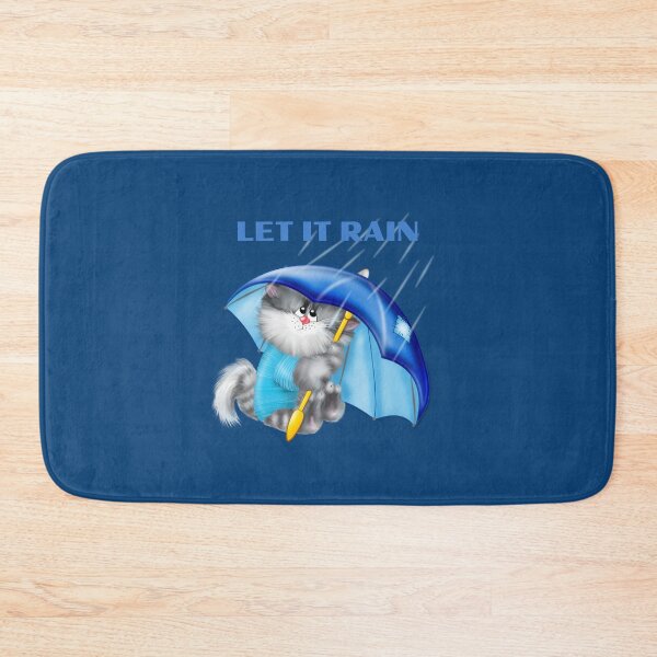 Item preview, Let It Rain (Cat) designed and sold by Tripp Art Studio.