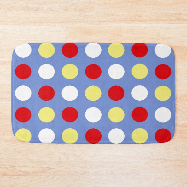 Item preview, RED, WHITE, YELLOW and DANUBE BLUE Symmetrical POLKA DOTS  designed and sold by RachelMacht.