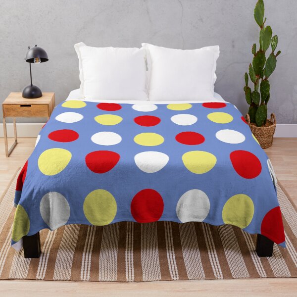 Item preview, RED, WHITE, YELLOW and DANUBE BLUE Symmetrical POLKA DOTS designed and sold by RachelMacht.
