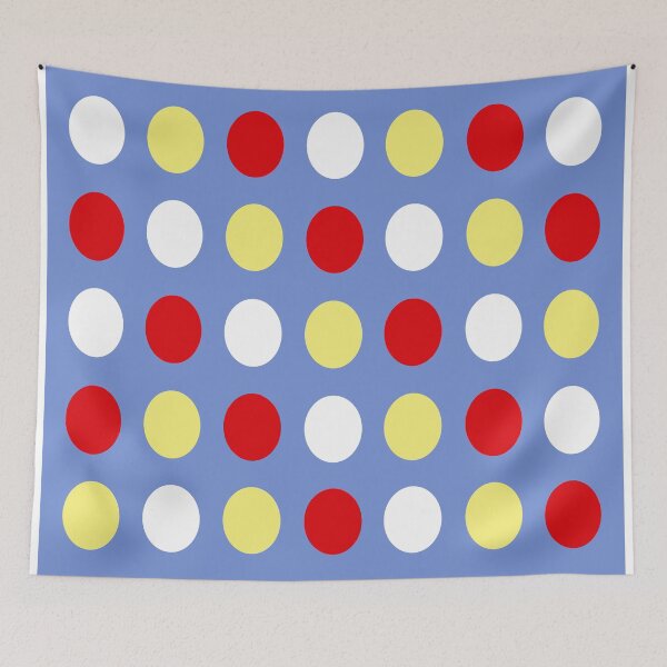 Item preview, RED, WHITE, YELLOW and DANUBE BLUE Symmetrical POLKA DOTS  designed and sold by RachelMacht.