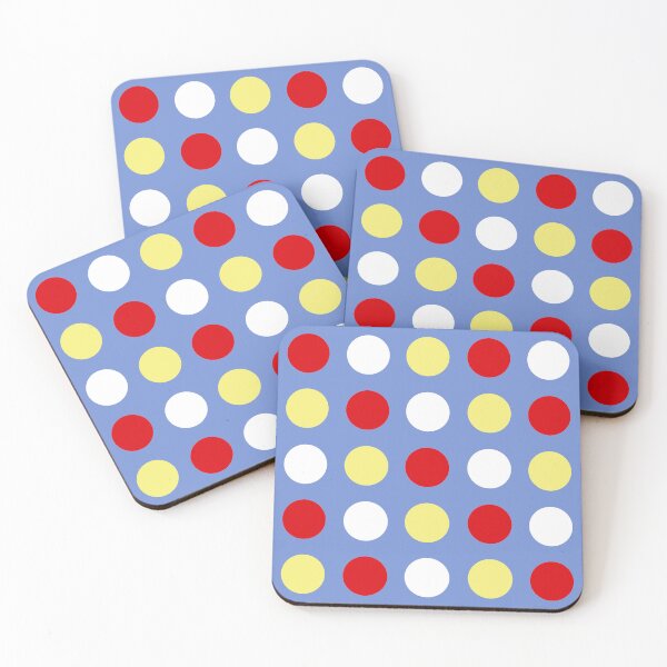 Item preview, RED, WHITE, YELLOW and DANUBE BLUE Symmetrical POLKA DOTS  designed and sold by RachelMacht.