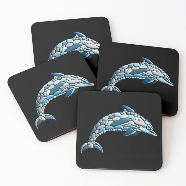 Item preview, Oceanic Pebble Art Dolphin designed and sold by MachineDesigned.