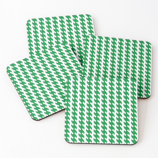Item preview, Green White Curved Nigeria Abuja Engaging Lively Pattern designed and sold by PenguinForests.