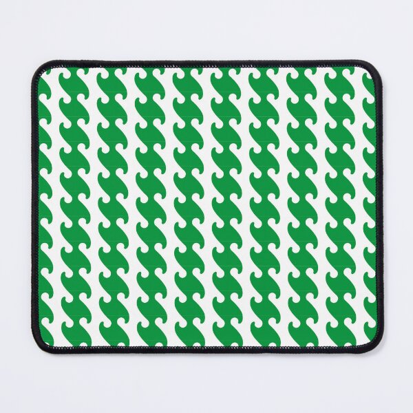 Item preview, Green White Curved Nigeria Abuja Engaging Lively Pattern designed and sold by PenguinForests.