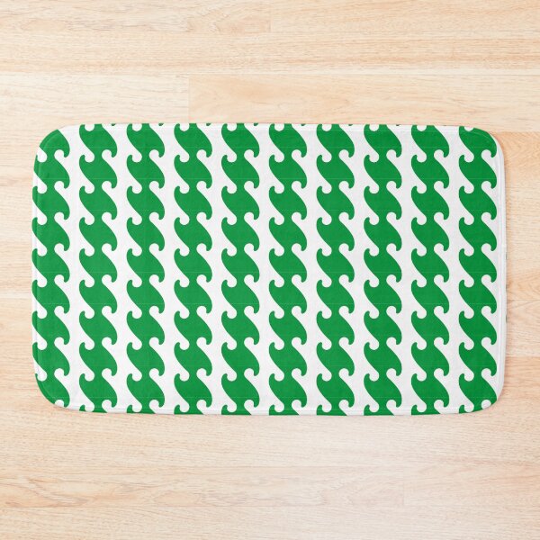 Item preview, Green White Curved Nigeria Abuja Engaging Lively Pattern designed and sold by PenguinForests.