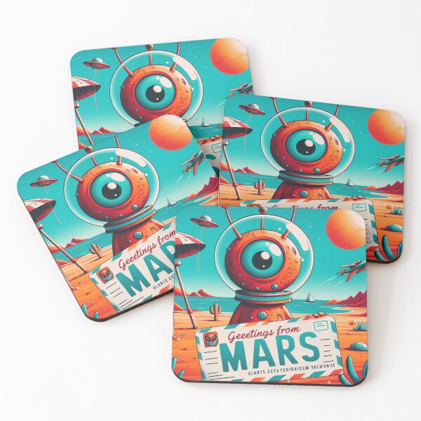 Item preview, **Greetings from Mars - Limited Edition Vintage Space Art** designed and sold by Wonderall.