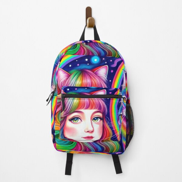 Item preview, Rainbow Girl With Rainbow Cat designed and sold by TheDarkWardrobe.