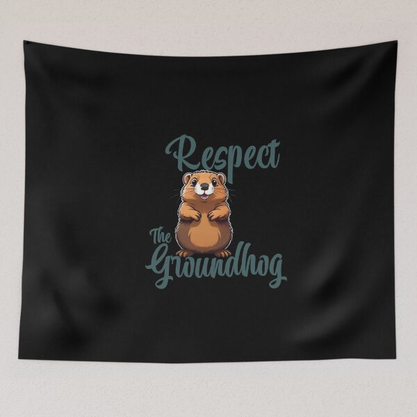 Item preview, Respect the Groundhog t-shirt designed and sold by THISisIT-eshop.