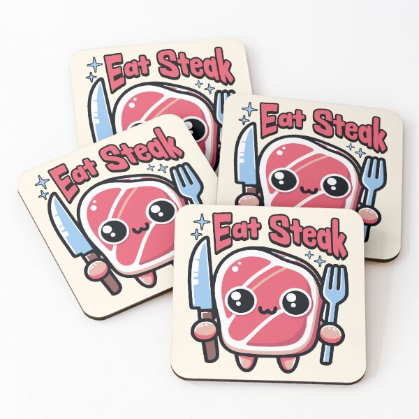 Item preview, Eat Steak! Cute Kawaii Steak Cartoon designed and sold by PMCreative.