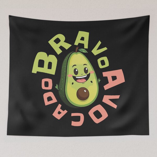 Artikelvorschau, Bravo Avocado - Avocado-Wortspiel entworfen und verkauft von Visual Stimulus.