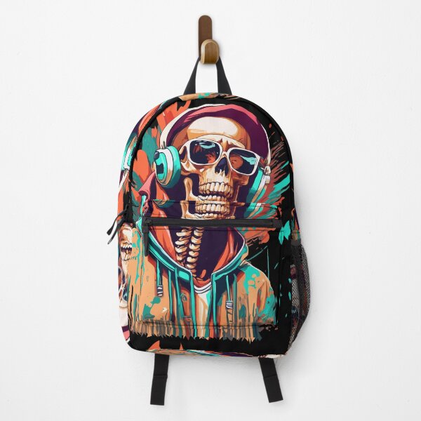 Item preview, A smiling, temporarily listening to music and not dancing skeleton designed and sold by malecart.