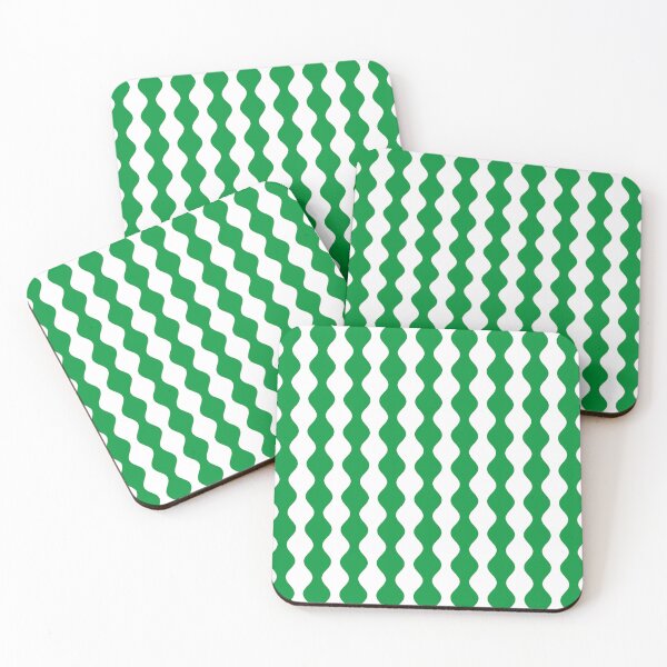 Item preview, Green White Wave-like Nigeria West Africa Abuja Culture Pattern designed and sold by PenguinForests.
