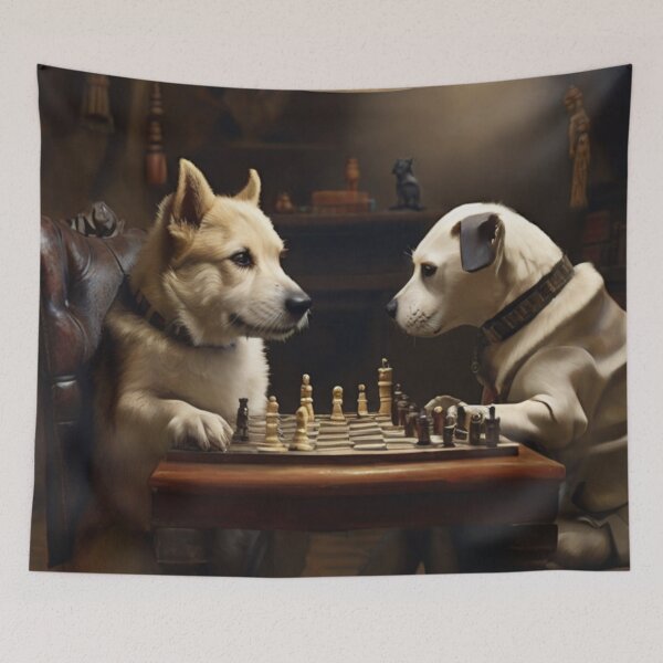 Item preview, Chess Paws: Strategic Canine Duo designed and sold by DoggyDream.