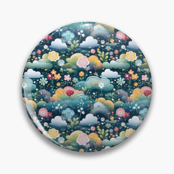 Item preview, Floral Dreamscape – Enchanting Garden and Clouds Pattern designed and sold by VoyteksDesigns.