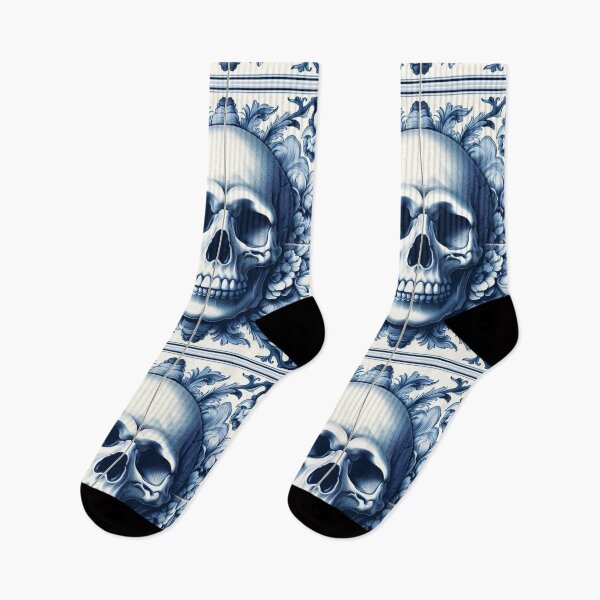 Item preview, Delft Tile With Skull No.2 designed and sold by ArtNook777.