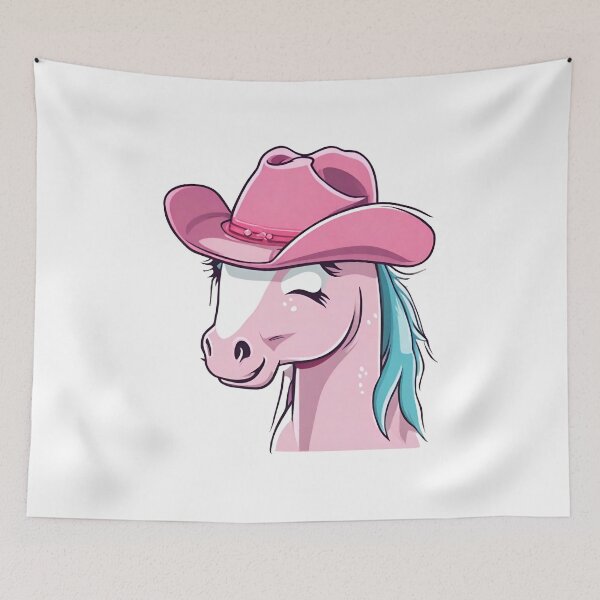 Item preview, Pink Horse, Pink Horse with Blue hair, Pink Horse with Pink Hat designed and sold by PurpleWay.