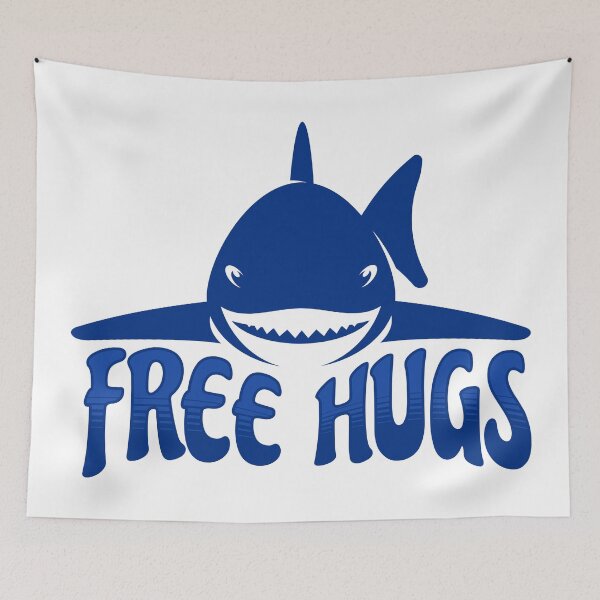 Item preview, Free Hugs Shark - Funny  designed and sold by humnoo.