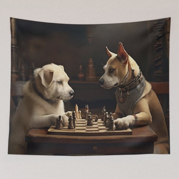 Item preview, Strategic Canine Battle: Chess Masters Duo designed and sold by DoggyDream.