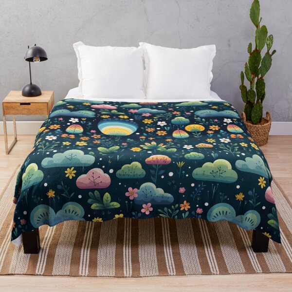 Item preview, Midnight Botanica – Night Garden and Dreamy Clouds Pattern designed and sold by VoyteksDesigns.