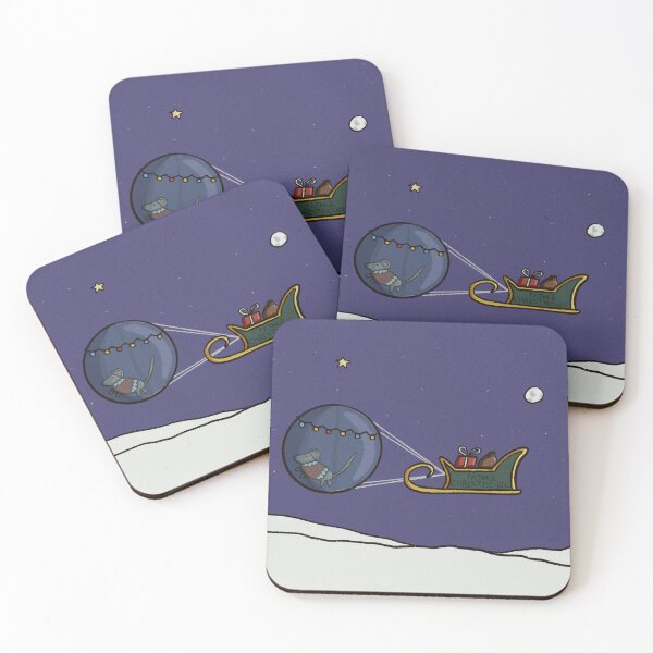 Item preview, Father Christmouse and his Sleigh Illustration designed and sold by RubyGoesBananasShop.