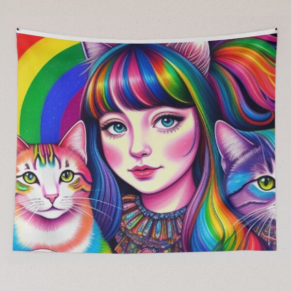 Item preview, Colorful Cats Stars and Rainbows designed and sold by TheDarkWardrobe.