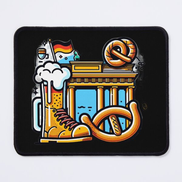Item preview, German Culture Delight: Iconic Pretzel & Beer Design designed and sold by BlueGoldArt.