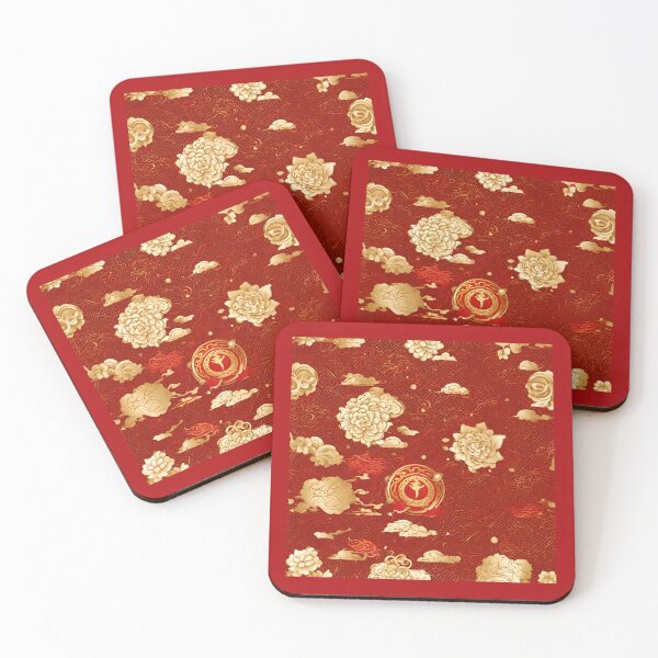 Item preview, Beautiful and Elegant Gold Lotus Flowers for a Happy Chinese New Year Good Fortune Chinese Flower Prosperous Lucky Lunar New Year 2024 Year of the Dragon designed and sold by SEVENPRINTS.