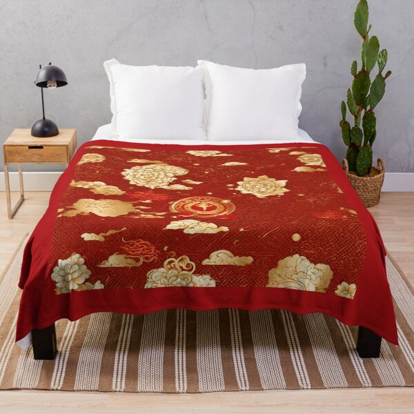 Item preview, Beautiful and Elegant Gold Lotus Flowers for a Happy Chinese New Year Good Fortune Chinese Flower Prosperous Lucky Lunar New Year 2024 Year of the Dragon designed and sold by SEVENPRINTS.