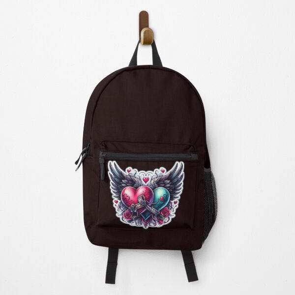 Item preview, Gothic valentines day hearts with wings goth Sticker designed and sold by Expressions-Sel.