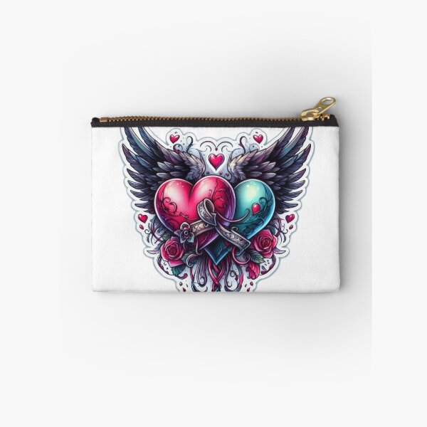 Item preview, Gothic valentines day hearts with wings goth Sticker designed and sold by Expressions-Sel.