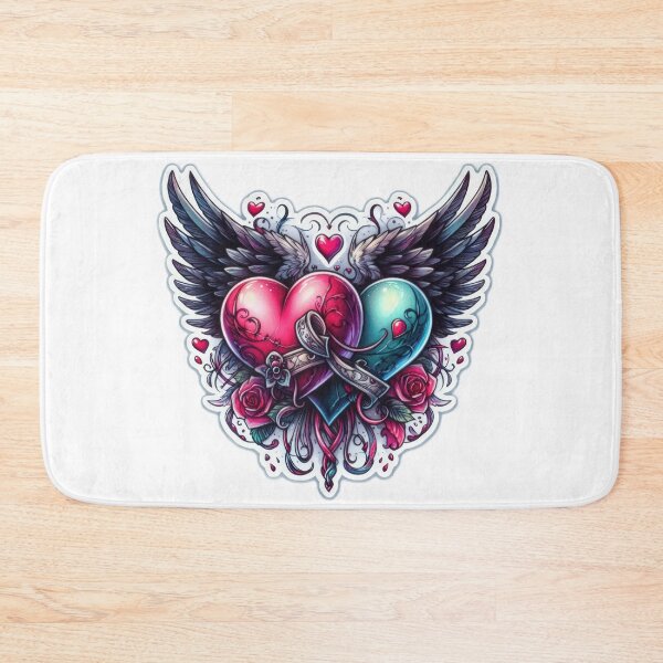 Item preview, Gothic valentines day hearts with wings goth Sticker designed and sold by Expressions-Sel.