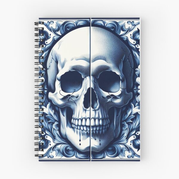 Item preview, Delft Tile With Skull No.4 designed and sold by ArtNook777.
