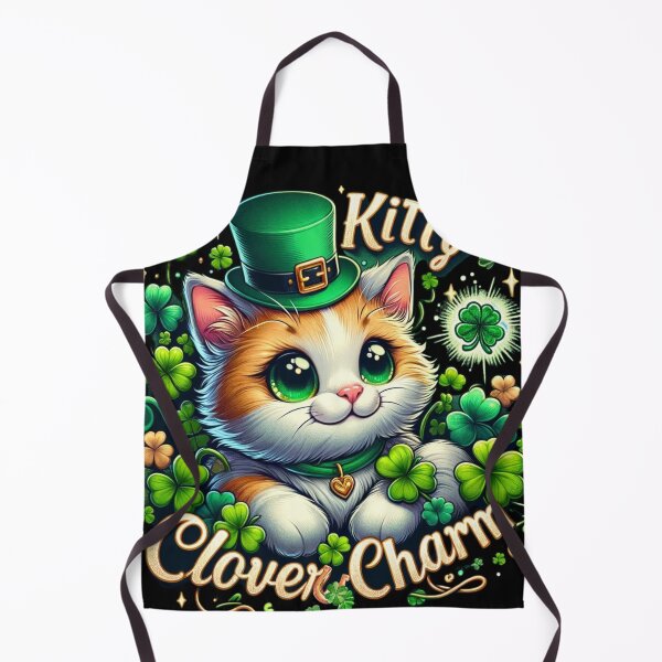 Item preview, Lucky Leprechaun Kitty - Irish Clover Festivity designed and sold by ZbigArt.
