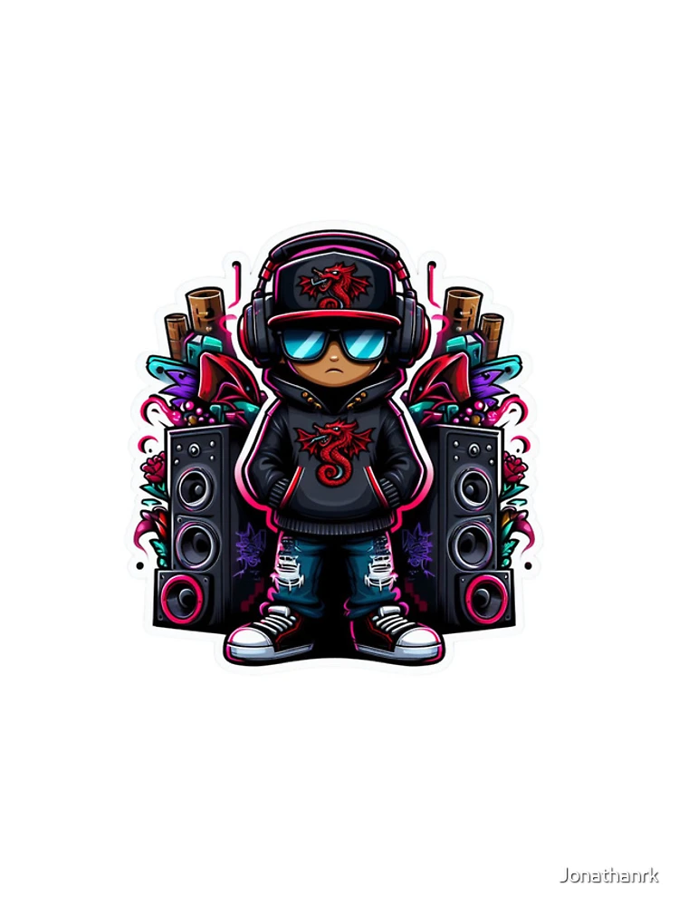 Thumbnail 5 of 5, iPhone Case, Dragon Rapper Sticker designed and sold by Jonathanrk.