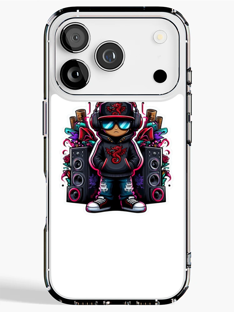 Thumbnail 1 of 5, iPhone Case, Dragon Rapper Sticker designed and sold by Jonathanrk.