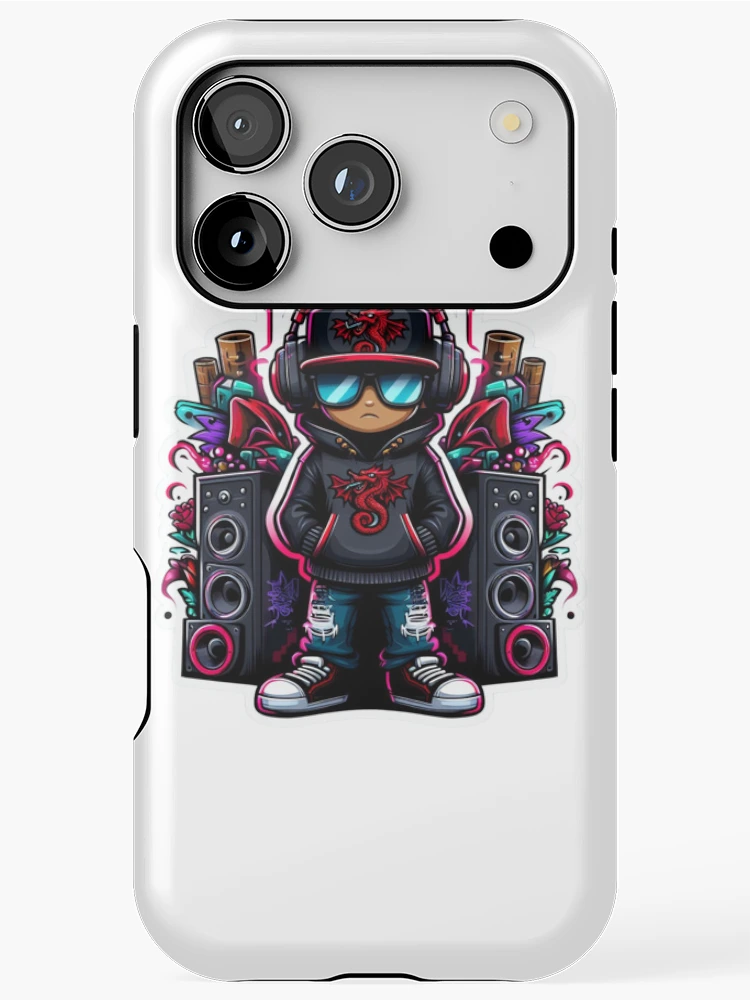 Thumbnail 1 of 4, iPhone Case, Dragon Rapper Sticker designed and sold by Jonathanrk.
