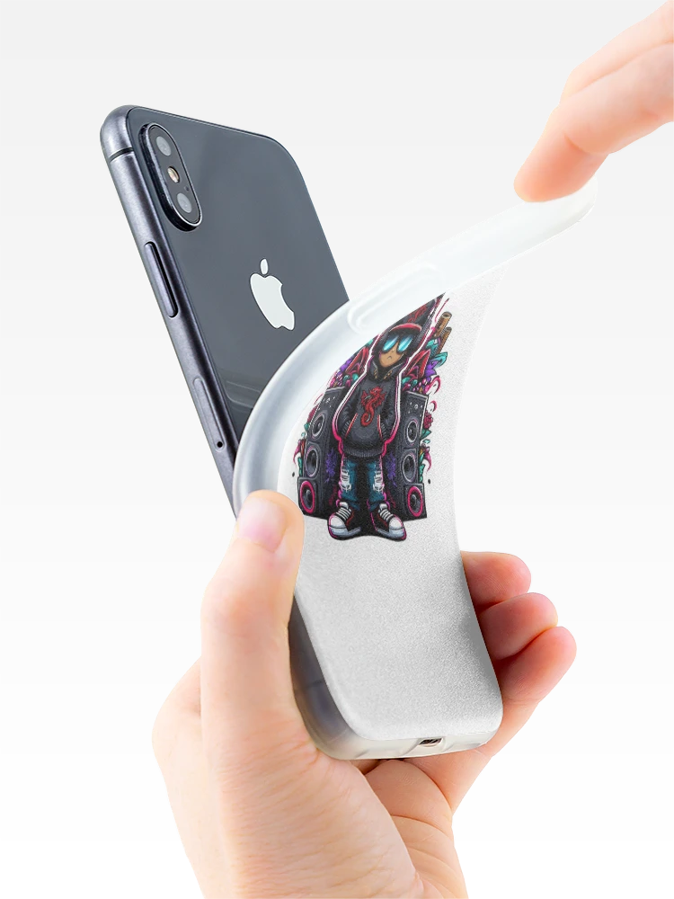 Thumbnail 4 of 5, iPhone Case, Dragon Rapper Sticker designed and sold by Jonathanrk.