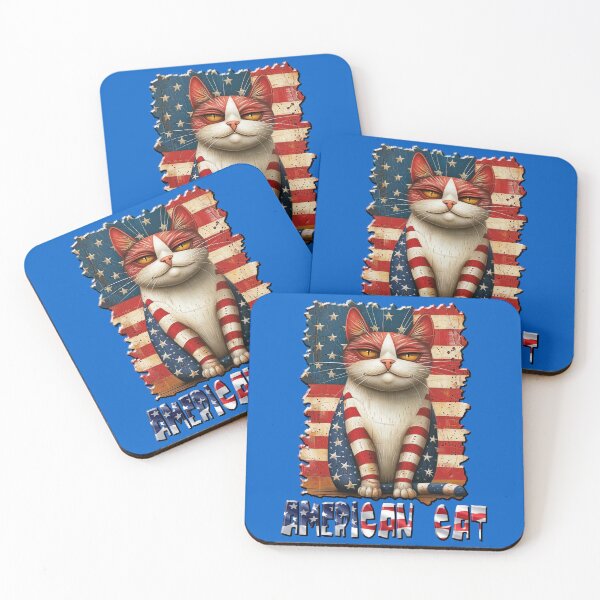 Item preview, American funny cat designed and sold by AlchemyColor.